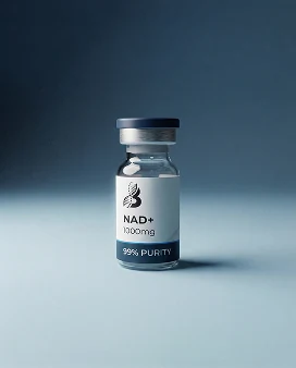 A Beyond Wellness NAD+ 1000mg vial at 99% purity.
